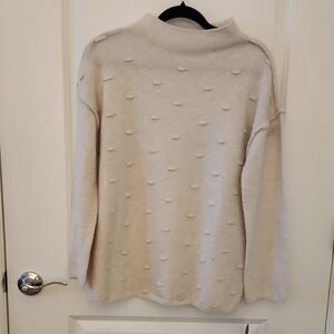 NWT Wit & Wisdom Textured Cream Turtleneck Sweater